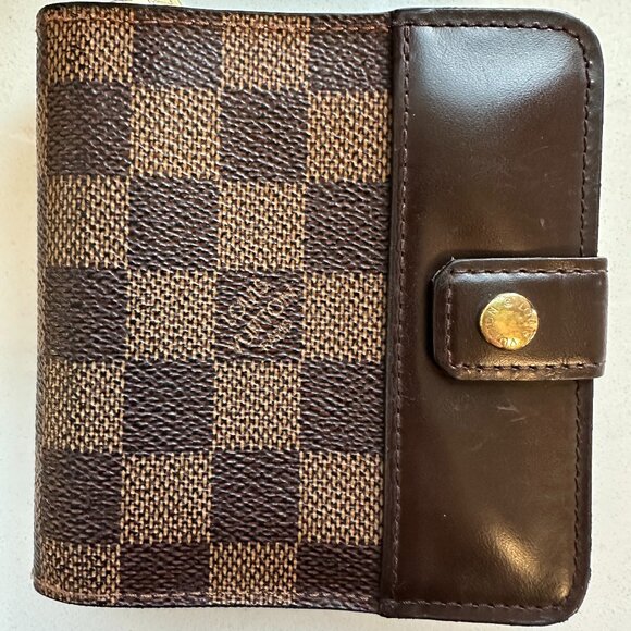 PREOWNED Authentic Louis Vuitton French Wallet (Damier Ebene Canvas) - Picture 1 of 13